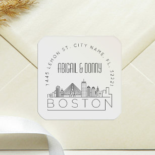 Boston Wedding   Pre-Addressed Envelope Seal