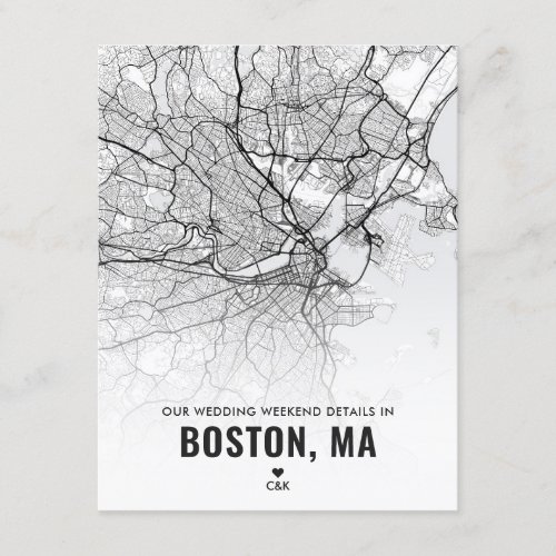 Boston Wedding Weekend Details Enclosure Card