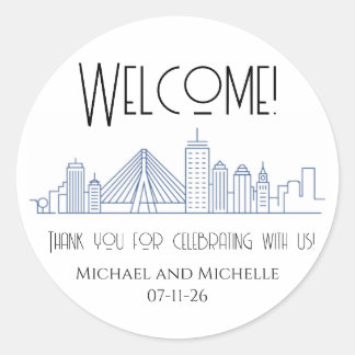 Boston Wedding Welcome bag Sticker