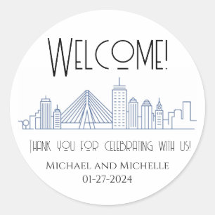 Boston Wedding Welcome bag Sticker