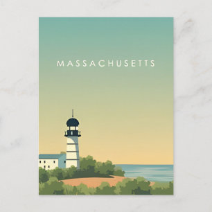 Boston welcome to Massachusetts Vintage Travel Postcard