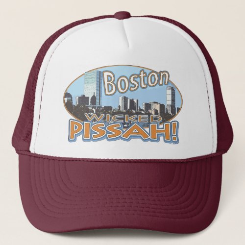 Boston Wicked Pissah Gear by Mudge Studios Trucker Hat