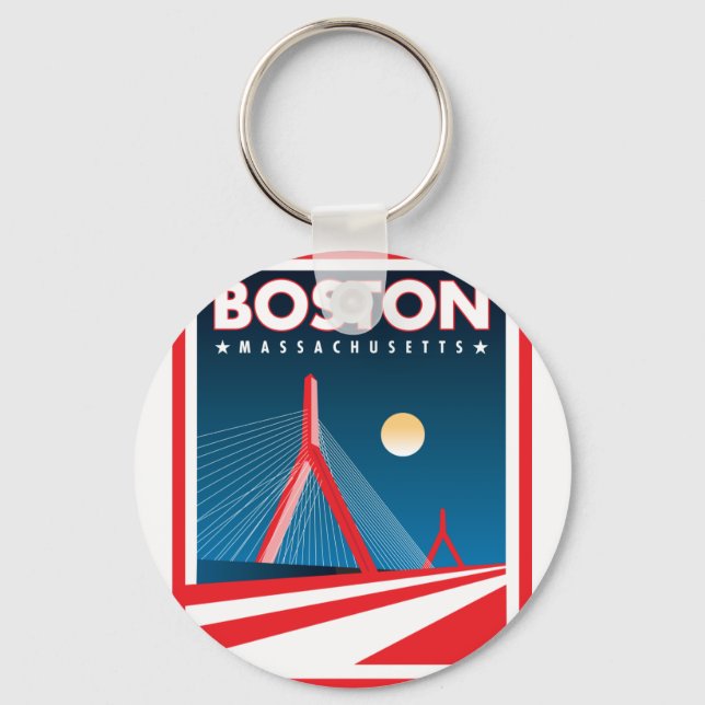 Boston Zakim Bridge Keychain (Front)