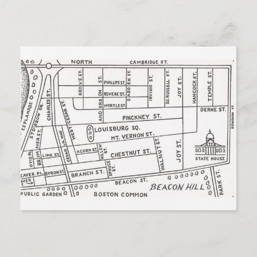 Boston's Beacon Hill Map