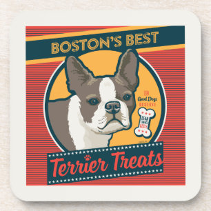 Boston's Best Terrier Treats Beverage Coaster
