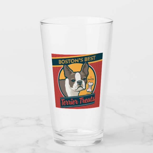 Boston's Best Terrier Treats Glass (Front)