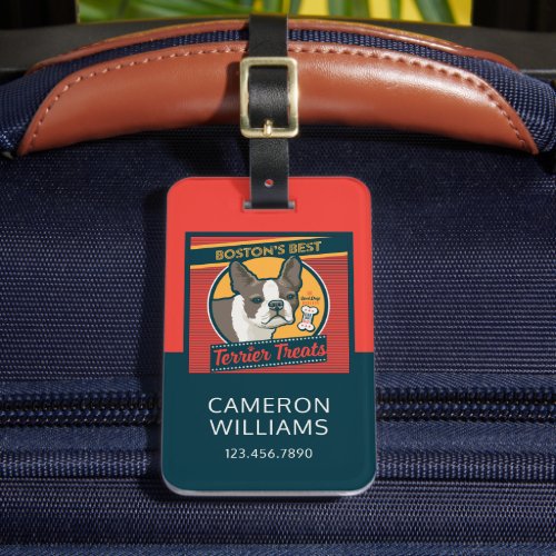 Bostons Best Terrier Treats Luggage Tag