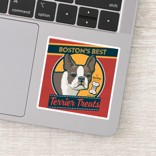 Bostons Best Terrier Treats Sticker