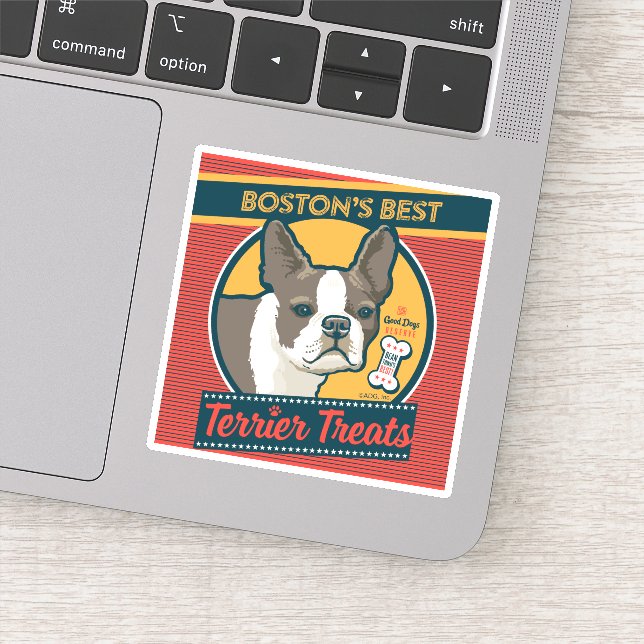 Boston's Best Terrier Treats Sticker (Detail)