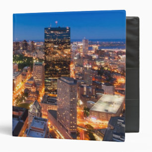 Boston's skyline at dusk binder