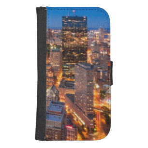 Boston's skyline at dusk galaxy s4 wallet case