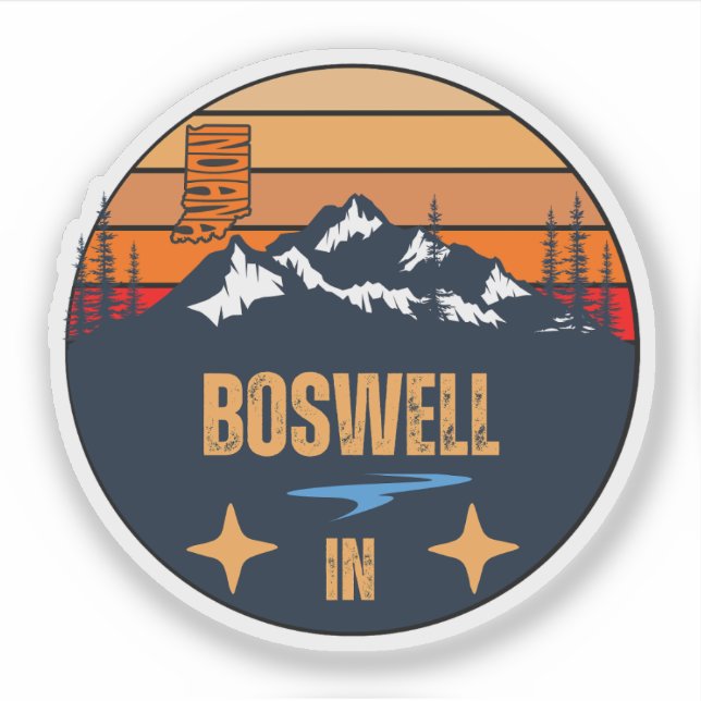 Boswell, Indiana Sticker (Front)