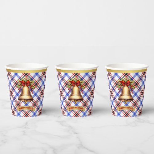 Boswell Personalized Tartan Christmas  Paper Cups