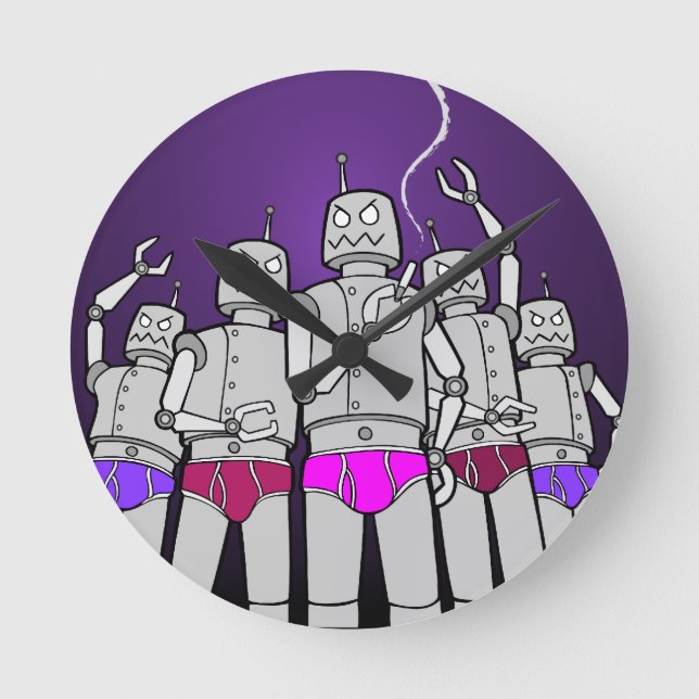 Bot-Huggers REVOLT Products! Round Clock (Front)