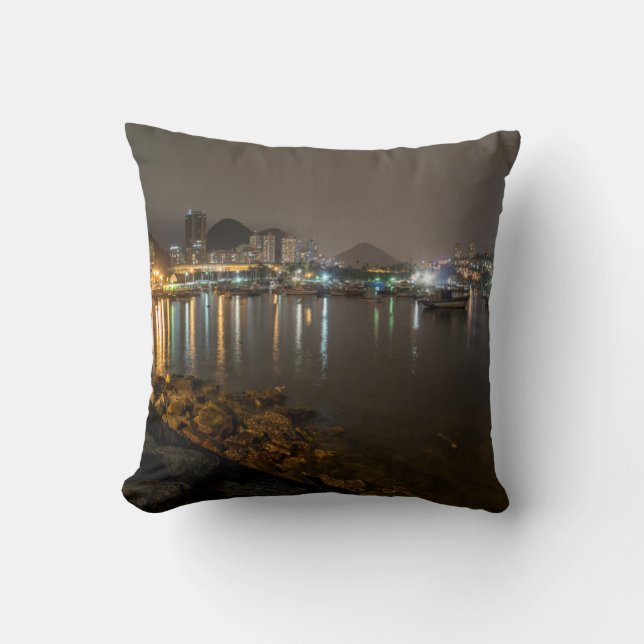 Botafogo Bay Throw Pillow (Front)