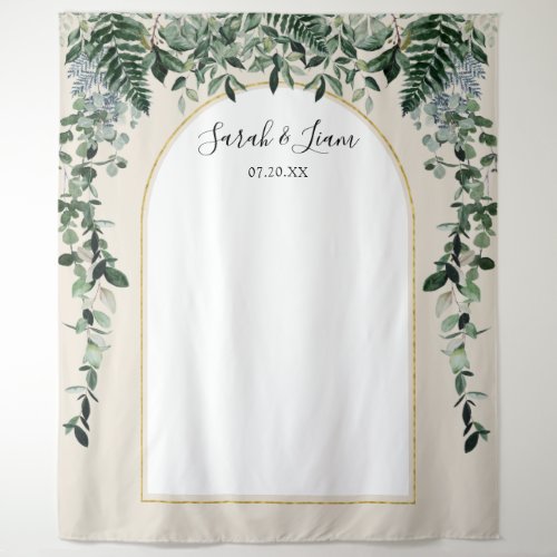 Botanic  Arch beige Wedding Photo booth backdrop