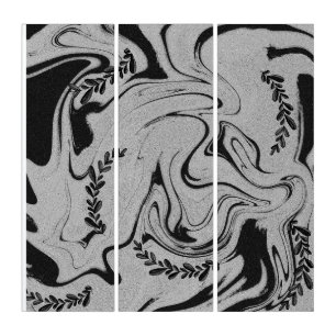 Botanic Balance" Black & White Acrylic Wall Art 
