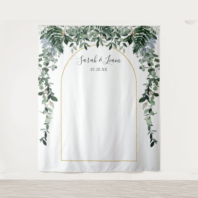 Botanic Boho Arch Wedding Photo booth backdrop (Front)