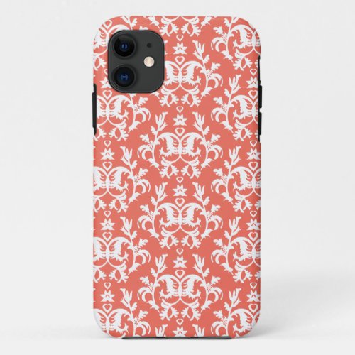 Botanic damask emberglow iPhone 11 case