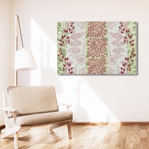 Botanic Dreamscape in Green Large Canvas Print