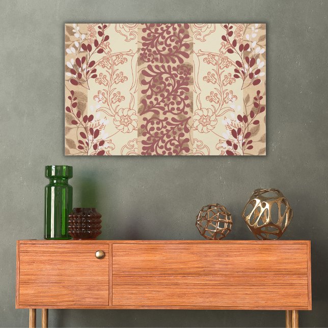 Botanic Dreamscape in Tan Large Canvas Print (Creator Uploaded)