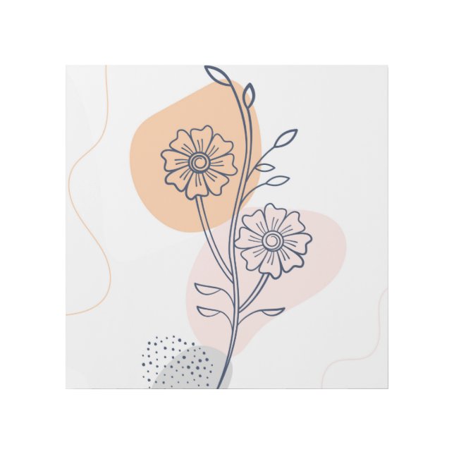 Botanic flower line art (Front)