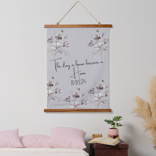 Botanic House becomes a Home watercolor flower Hanging Tapestry