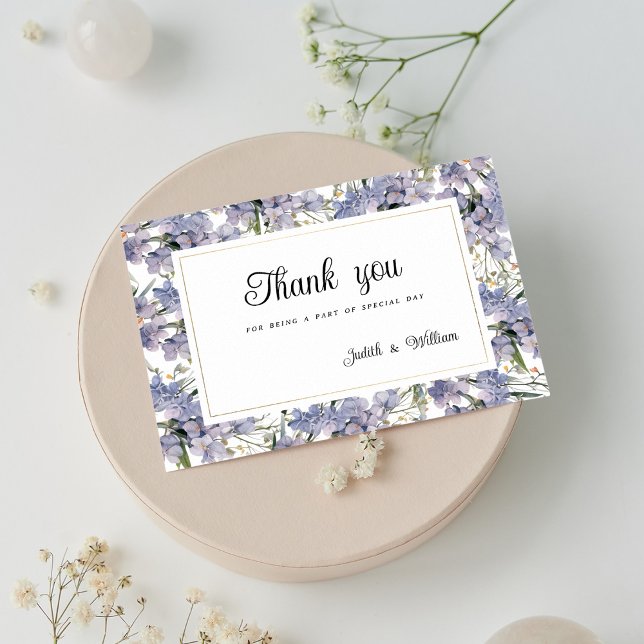 Botanic purple orange pink gold floral Thank You Invitation (Botanic purple orange pink gold floral Thank You )