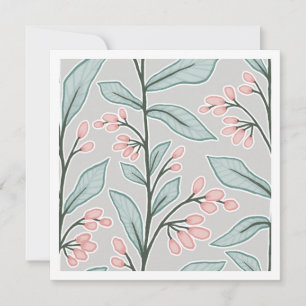 Botanic Reverie Soft Sage Blush Florals Botanical Note Card