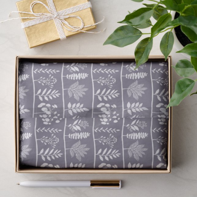 Botanic Rhythm Small Silhouettes Deep Lavender Tissue Paper (Gift)