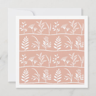 Botanic Serenade Modern Organic Silhouettes Peach Note Card