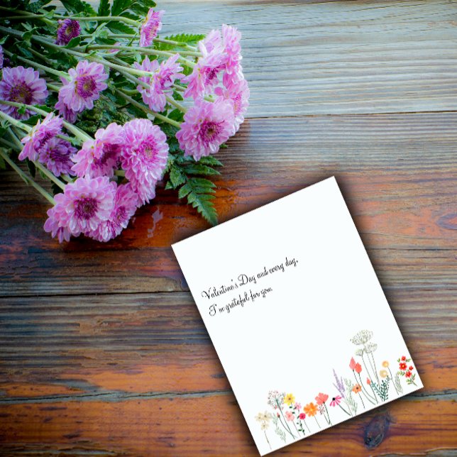 Botanic watercolor wildflowers  holiday card (Creator Uploaded)