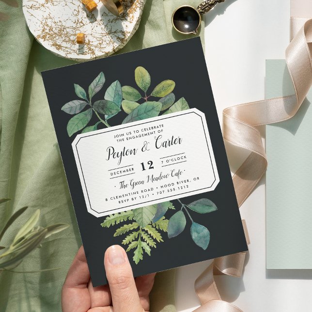 Botanica Night Engagement Party Invitation (Creator Uploaded)