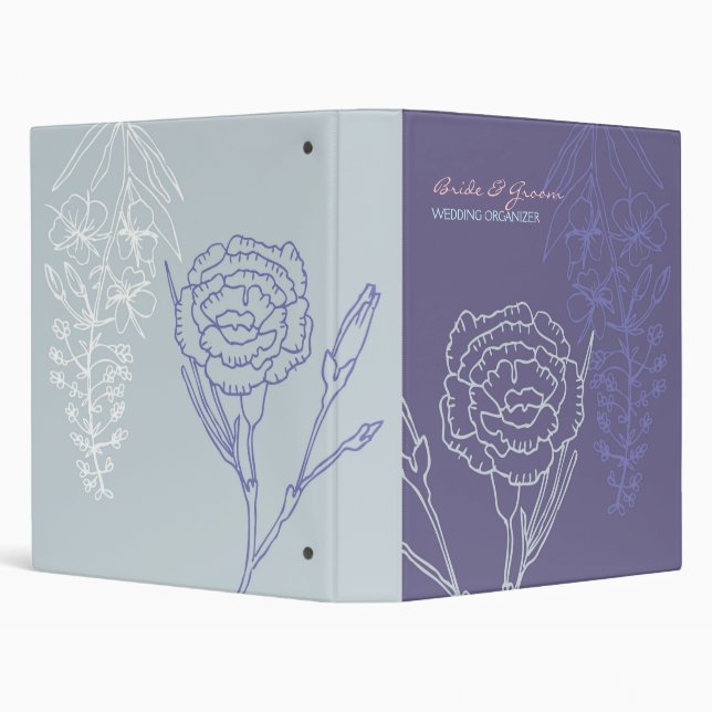 Botanica (Periwinkle) Wedding Binder (Background)