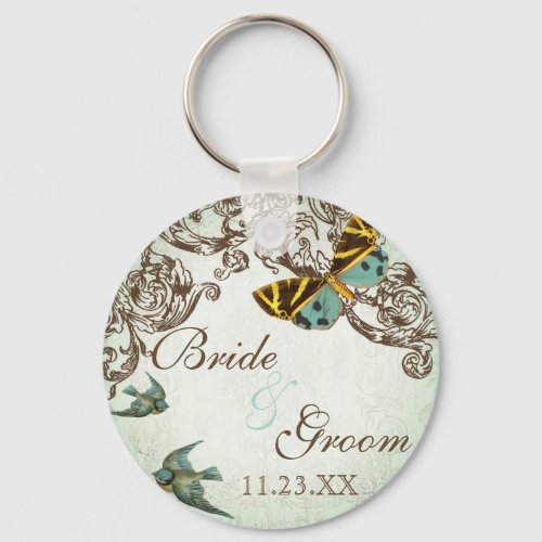 Botanica Wedding Ensemble _ Personalized Key Chain