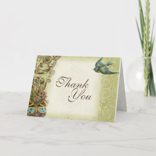 Botanica Wedding Thank You Note - Green