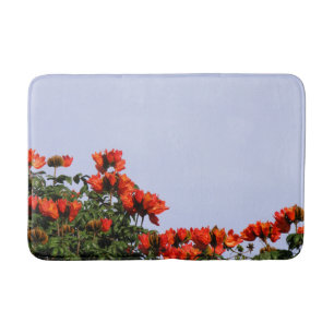 Botanical African Tulip Tree Bathroom Mat