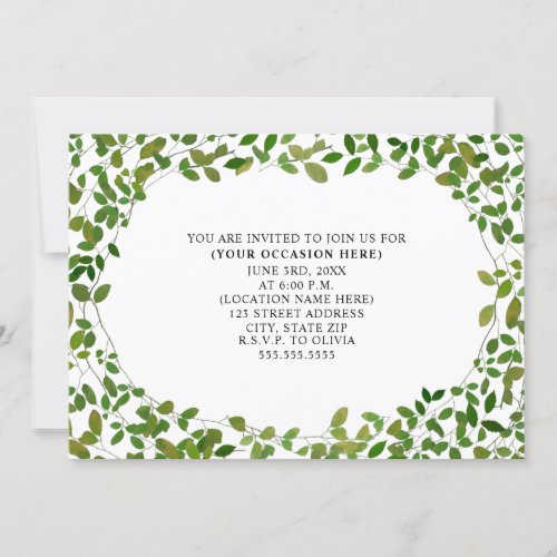 Botanical All Purpose Generic Party Invitation