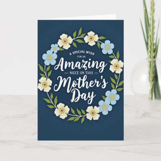 Botanical Amazing Niece Card (Front)
