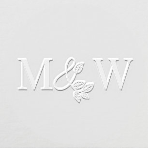 Botanical Ampersand #2 Couple Wedding 2 Initial Embosser