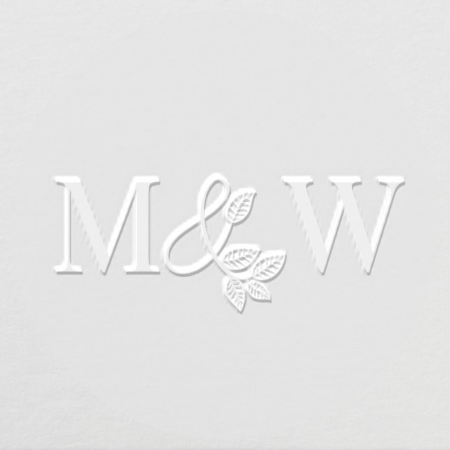 Botanical Ampersand #2 Couple Wedding 2 Initial Embosser (Design)