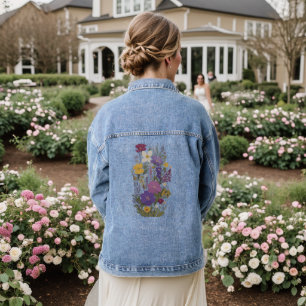 Botanical Art Denim Jacket