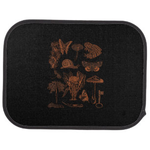 Botanical Art, Frog Fungi Goblincore Aesthetic Cot Car Floor Mat