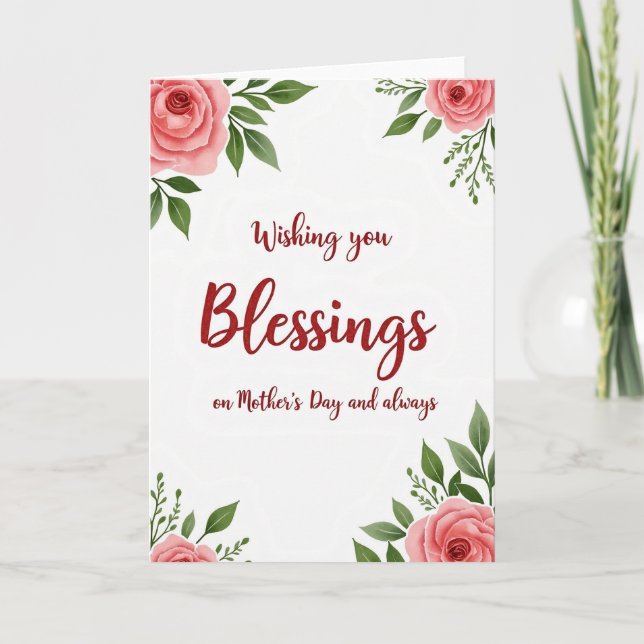 Botanical Art Mothers Day Card (Front)