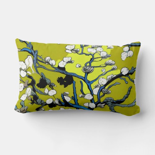 Botanical Art Nouveau Illustration Lumbar Pillow