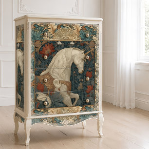 Botanical Art Nouveau Unicorn Tissue Paper