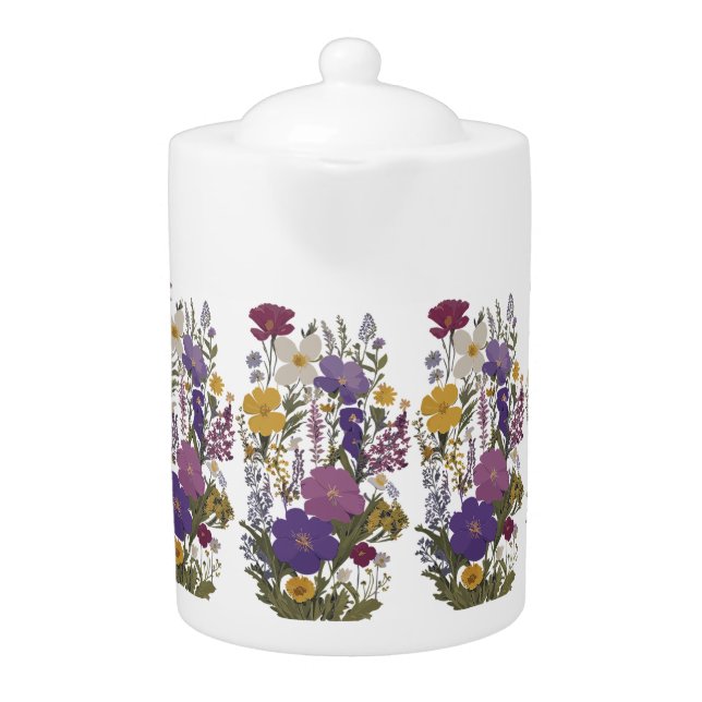 Botanical Art  Teapot (Front)