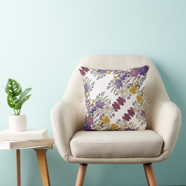 Botanical Art Throw Pillow (Chair)