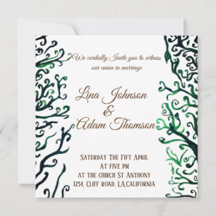 Botanical Art Wedding Invitation