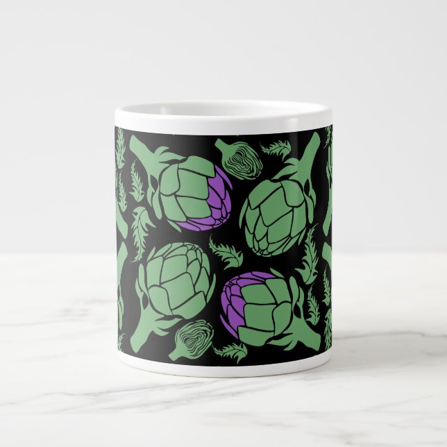 Botanical Artichoke Art Home Decor Giant Coffee Mug (Front)